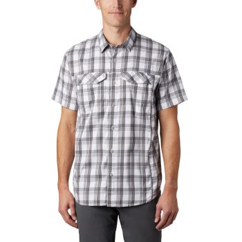 Columbia Overhemd Heren, Silver Ridge Lite Plaid Short Sleeve Tall Grijs, 83AUNQKBG